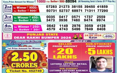 Dear yamuna sunday weekly lottery 25.8.24 1pm result