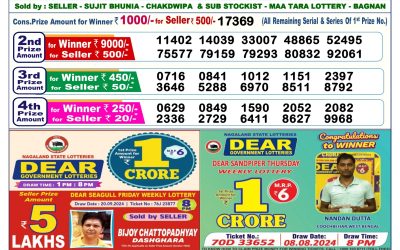 Dear dasher Friday weekly lottery 27.9.24 6pm result