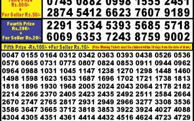 Punjab State Dear 10 saturday Weekly Lottery 6PM Result 28.9.24