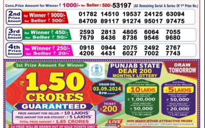 Dear Finch monday weekly lottery 2.9.24 8pm result