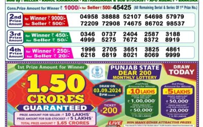 Dear godavari tuesday weekly lottery 3.9.24 1pm result