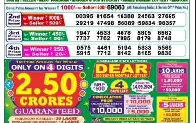 Dear godavari tuesday weekly lottery 10.9.24 1pm result