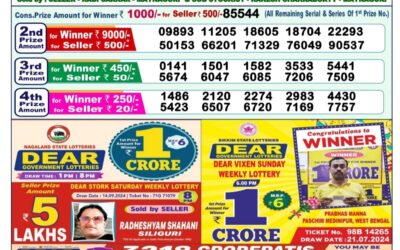 Dear narmada saturday weekly lottery 21.9.24 1pm result