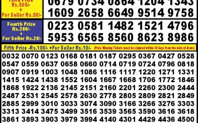 Punjab State Dear 10 monday Weekly Lottery 14.10.24 6PM Result