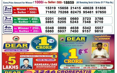 Dear dasher friday weekly lottery 4.10.24 6pm result