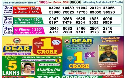 Dear narmada saturday weekly lottery 12.10.24 1pm result