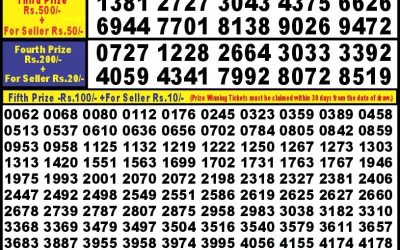 Punjab State Dear 10  monday Weekly Lottery 21.10.24 6PM Result