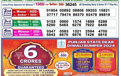 Dear donner saturday weekly lottery 26.10.24 6pm result