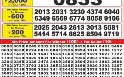 Punjab State Dear wednesday Weekly Lottery 6.11.24 6PM Result