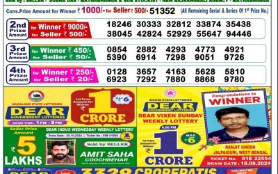 Dear dancer Thursday weekly lottery  7.11.24 6pm result