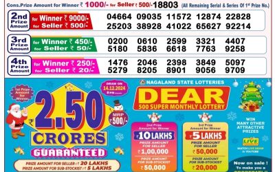 Dear finch Monday weekly lottery 11.11.24 8pm result