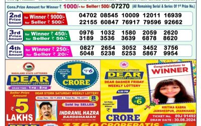 Dear indus Wednesday weekly lottery 13.11.24 1pm result