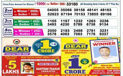 Dear Dancer Thursday weekly lottery 14.11.24 6pm result