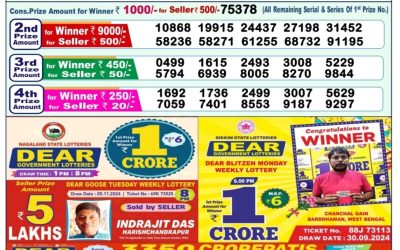 Dear narmada saturday weekly lottery 16.11.24 1pm result