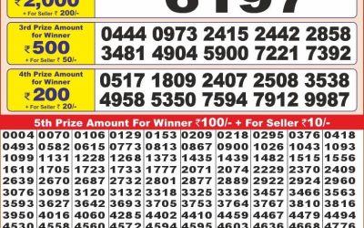 Punjab State Dear10 tuesday Weekly Lottery 3.12.24 6PM Result