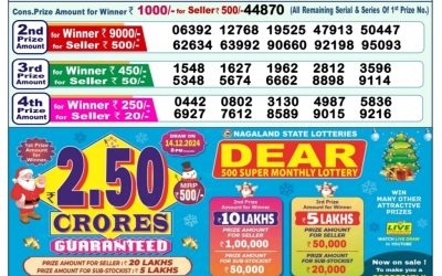 Dear Indus Wednesday Weekly Lottery 4.12.24 1pm Result