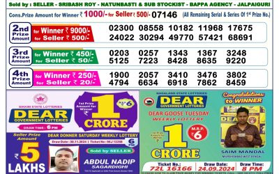 Dear comet tuesday weekly lottery 10.12.24 6pm result