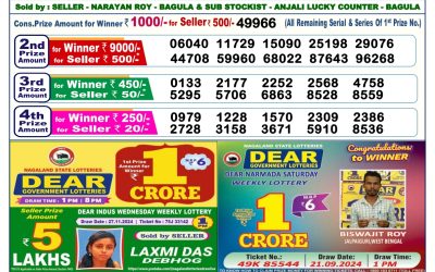 Dear donner saturday weekly lottery 7.12.24 6pm result