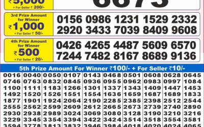 Dear 10 hard Tuesday weekly lottery 28.1.25 7pm result