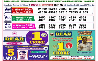 Dear Pelican Wednesday Weekly lottery 1.01.25 8pm result