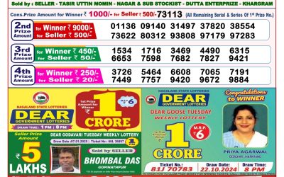 Dear stork saturday weekly lottery 18.1.25 8pm result