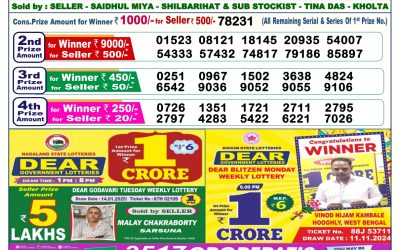 Dear donner saturday weekly lottery 25.1.25 6pm result